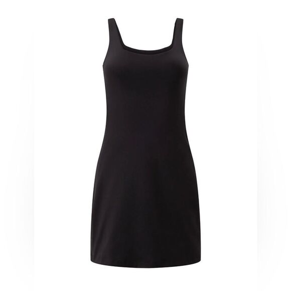 NEW Girlfriend Collective Midnight Tommy Dress - Black Small - Picture 4 of 5